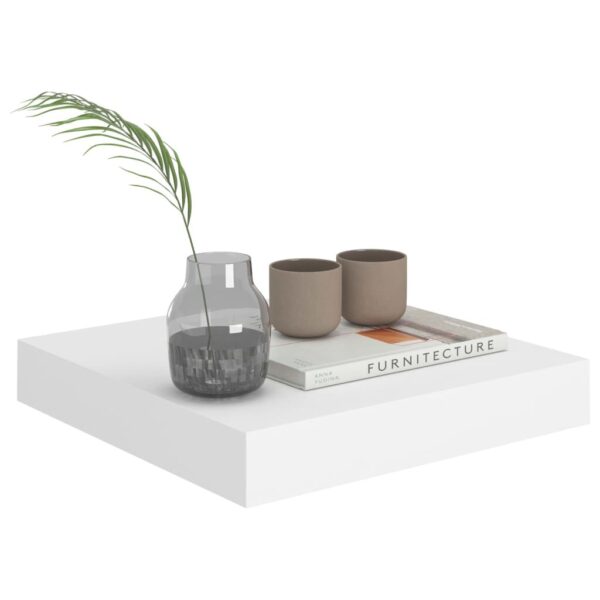 Floating Wall Shelves 4 pcs White 23x23.5x3.8 cm MDF – Image 3