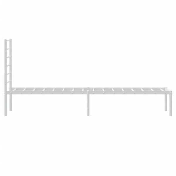 Metal Bed Frame with Headboard White 90x200 cm – Image 6