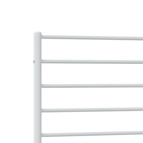 Metal Bed Frame with Headboard White 90x200 cm – Image 3